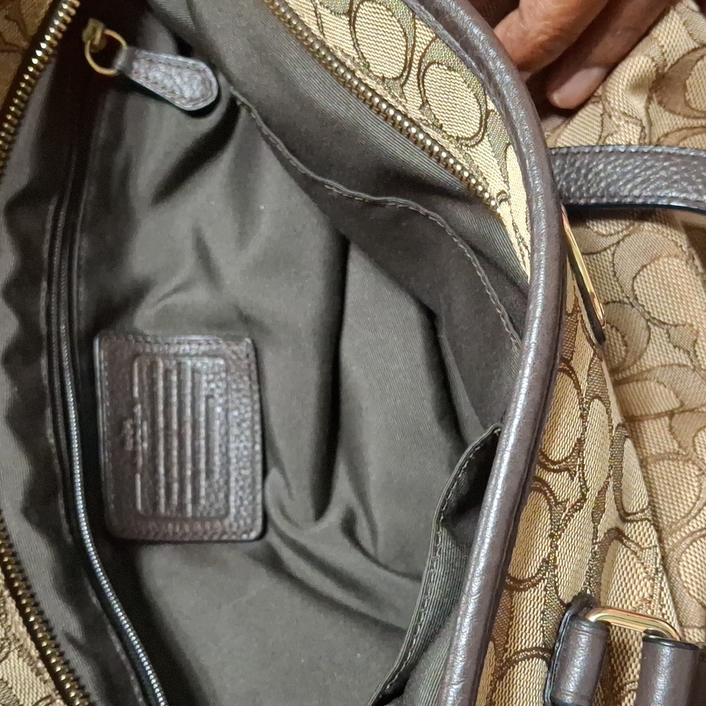 Brown Patterned Tote Bag - image 4